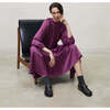 Miranda Woman Long Dress, Purple - Dresses - 3