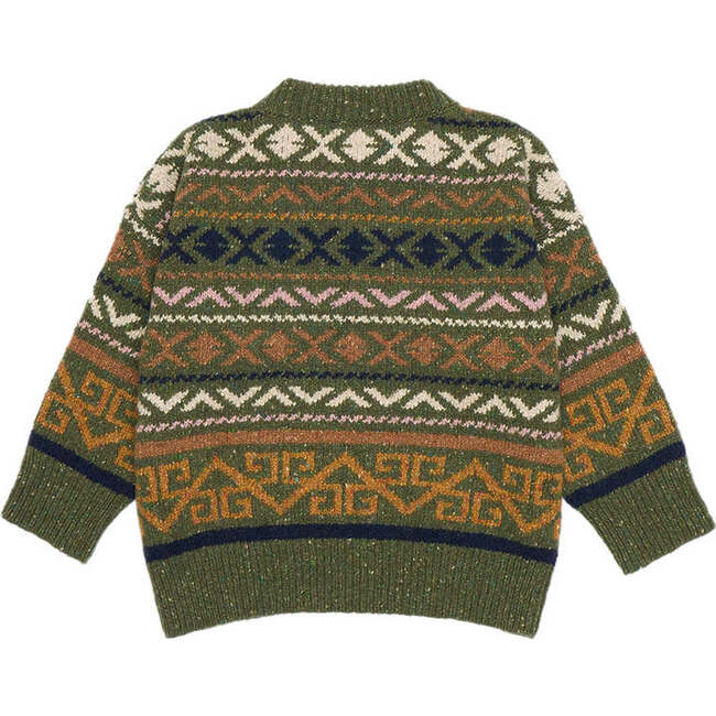 Tirso Intarsia Jumper, Green - Sweaters - 2