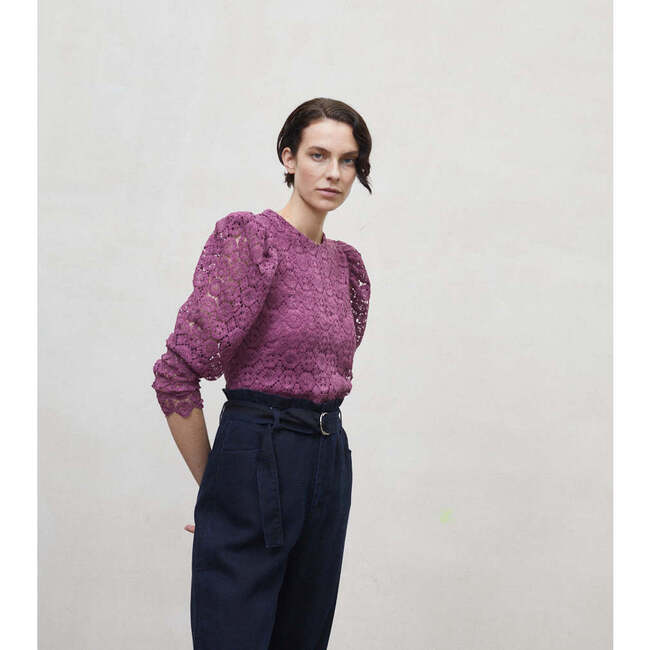 Alexandra Woman Blouse, Purple - Blouses - 3