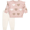 Sweater Top & Pant Set, Pink - Mixed Apparel Set - 1 - thumbnail