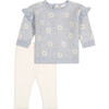 Sweater Top & Legging Pant Set, Blue - Mixed Apparel Set - 1 - thumbnail