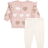 Sweater Top & Pant Set, Pink - Mixed Apparel Set - 4