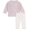 Sweater Top & Legging Pant Set, Purple - Mixed Apparel Set - 3