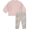 Sweater Cardigan, Top & Legging Pant Set, Pink - Mixed Apparel Set - 4