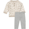 Sweater Top & Legging Pant Set, Tan - Mixed Apparel Set - 3