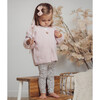 Sweater Cardigan, Top & Legging Pant Set, Pink - Mixed Apparel Set - 2