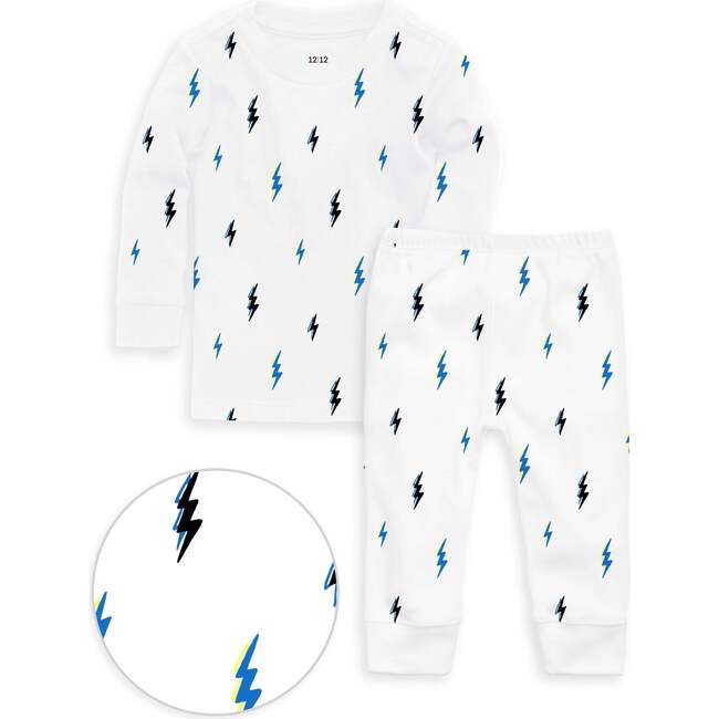 The Organic Long Sleeve Pajama Set, Lightning Strike
