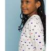The Organic Pullover Sweatshirt, Jelly Bean Hearts on Cream - Sweatshirts - 2