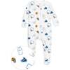 The Organic Zipper Footie, Basketball - Footie Pajamas - 1 - thumbnail