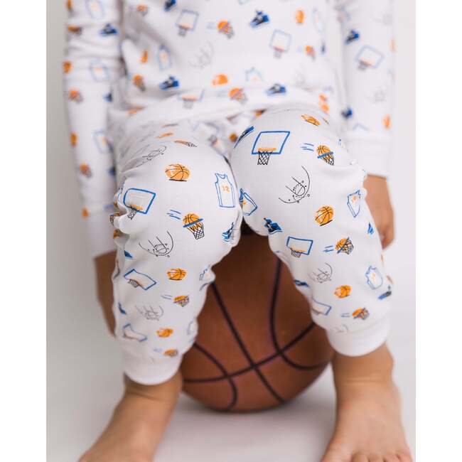 The Organic Long Sleeve Pajama Set, Basketball - Pajamas - 2