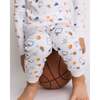 The Organic Long Sleeve Pajama Set, Basketball - Pajamas - 2
