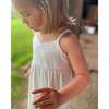 The Organic Rib Dress, Blue Tiny Hearts on Cream - Dresses - 2