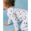 The Organic Zipper Footie, Lightning Strike - Footie Pajamas - 2
