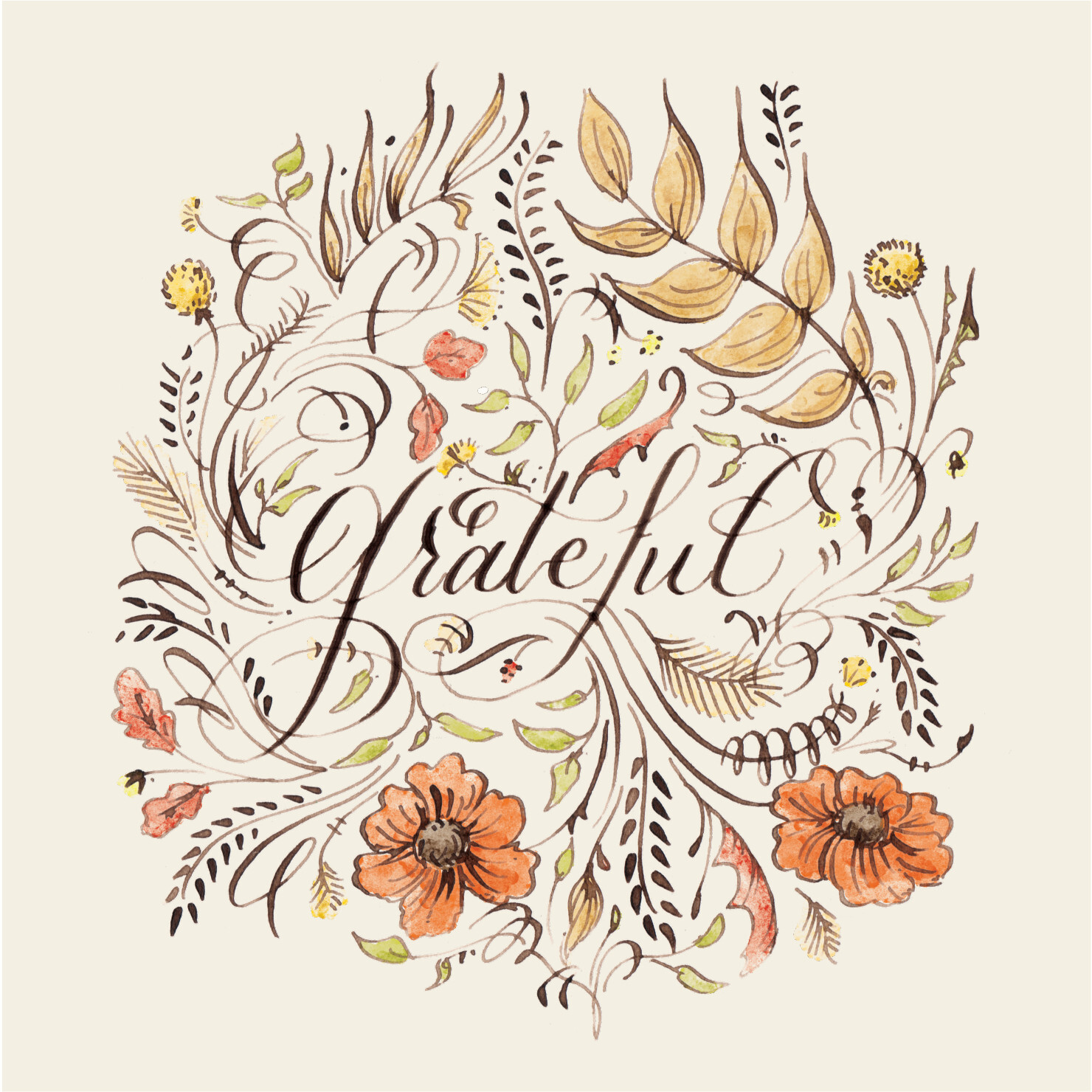 Grateful Cocktail Napkin, Set of 20 - Tabletop - 1