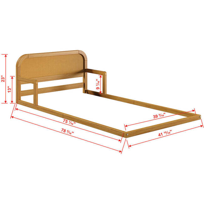 P’kolino Curva Rattan Floor Bed - Beds - 6