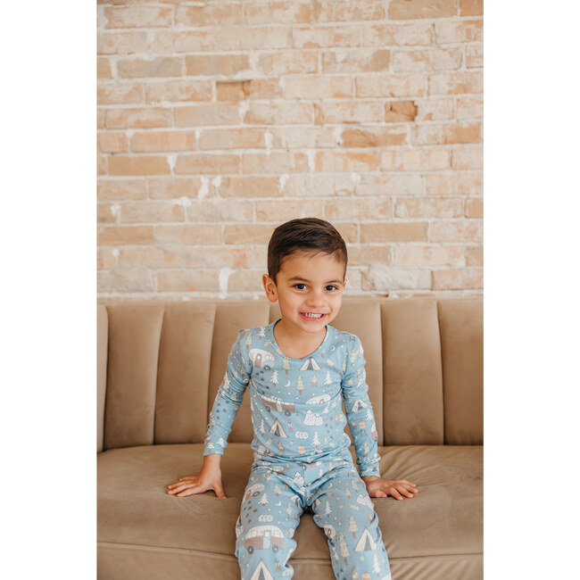 Bridger Long Sleeve Pajama Set, Blue - Pajamas - 2