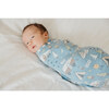 Bridger Knit Swaddle Blanket, Blue - Swaddles - 2