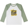 Organic Raglan Sleeve Baseball Tee, Green - T-Shirts - 1 - thumbnail