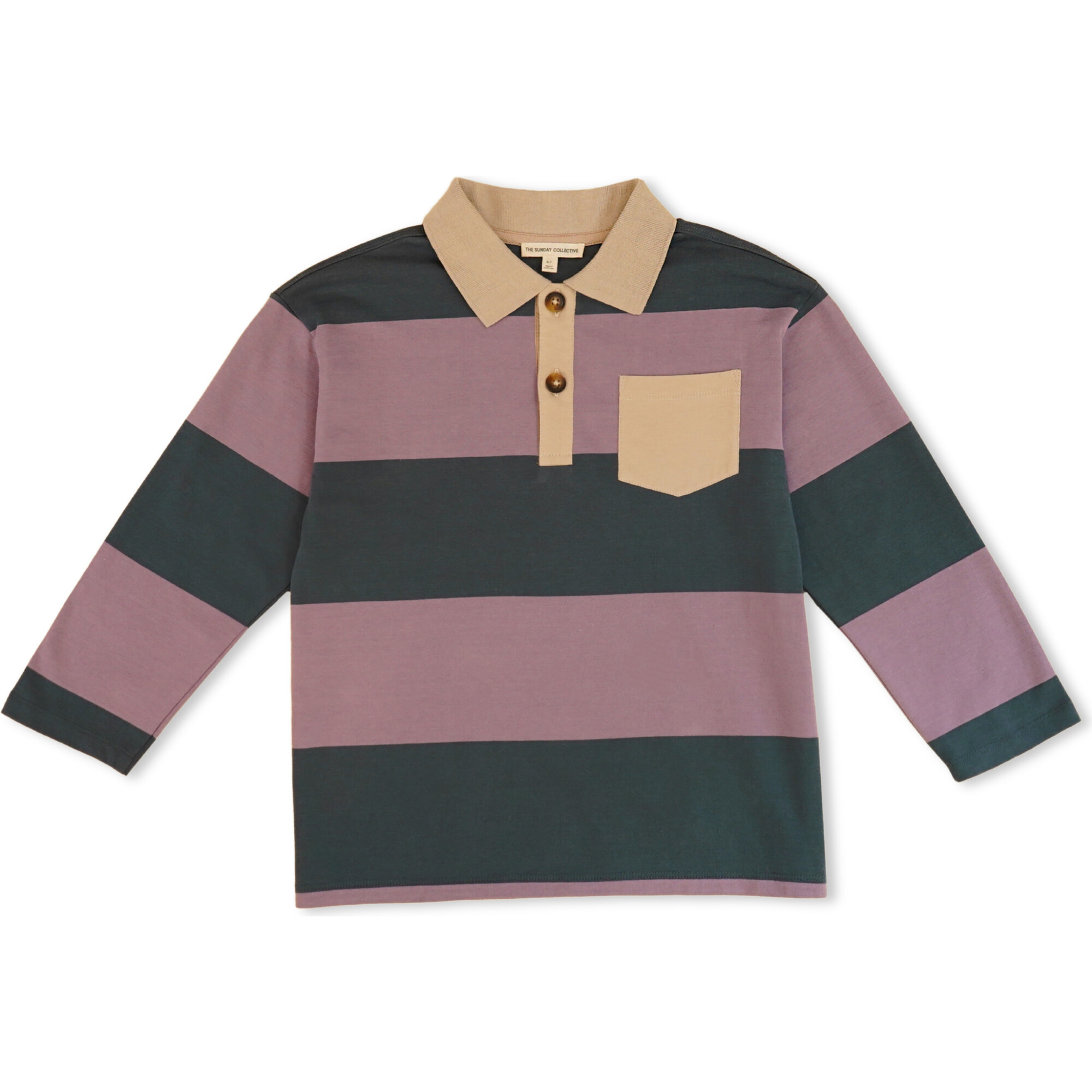 Rugby Bold Striped Polo Shirt, Purple - Polo Shirts - 1