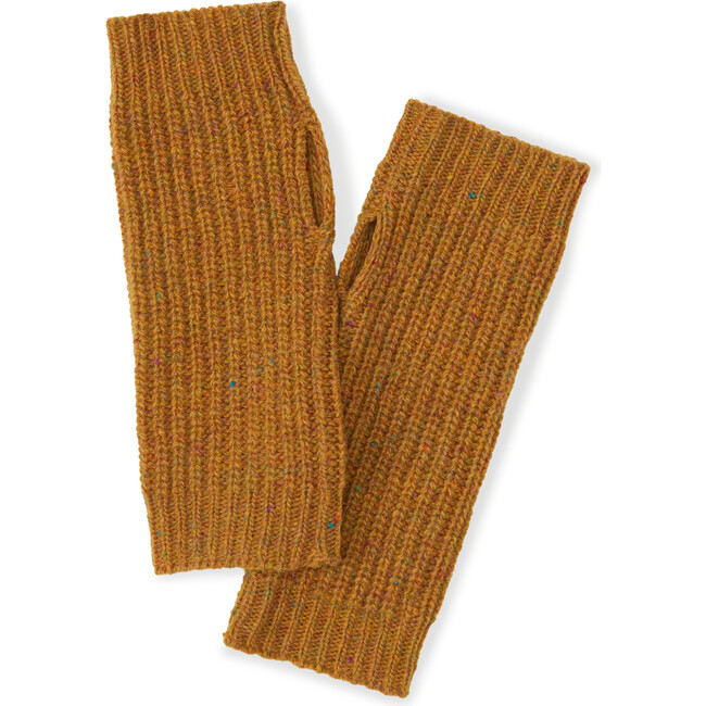 Speckled Wool Hand Warmers, Yellow
