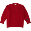 Wool Embroidered Heart Confetti Apple Cardigan, Red - Cardigans - 1 - thumbnail