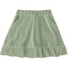 Holiday Velour Ruffle Skirt, Green Bay - Skirts - 1 - thumbnail