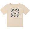 Organic Weekend Graphic Tee, Almond - T-Shirts - 1 - thumbnail