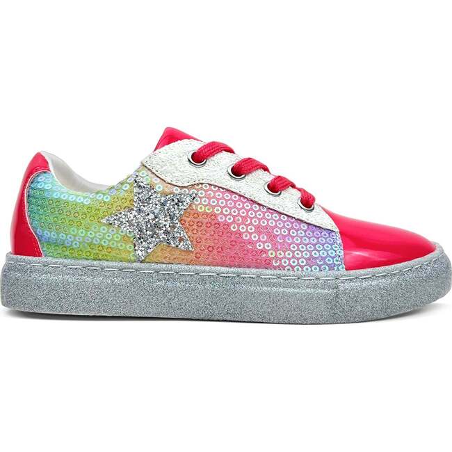 Miss Harper Sequin Sneaker, Pink And Multicolors