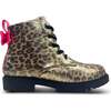 Miss Charlotte Bow-Back Print Combat Boot, Leopard - Boots - 1 - thumbnail