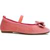 Miss Emory Darling Bow Velvet Flat, Pink - Flats - 1 - thumbnail