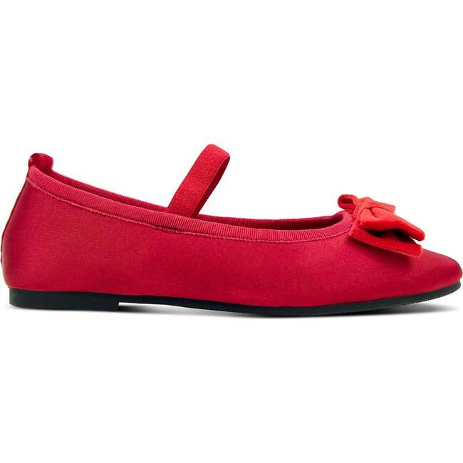 Miss Emory Darling Bow Satin Flat, Red