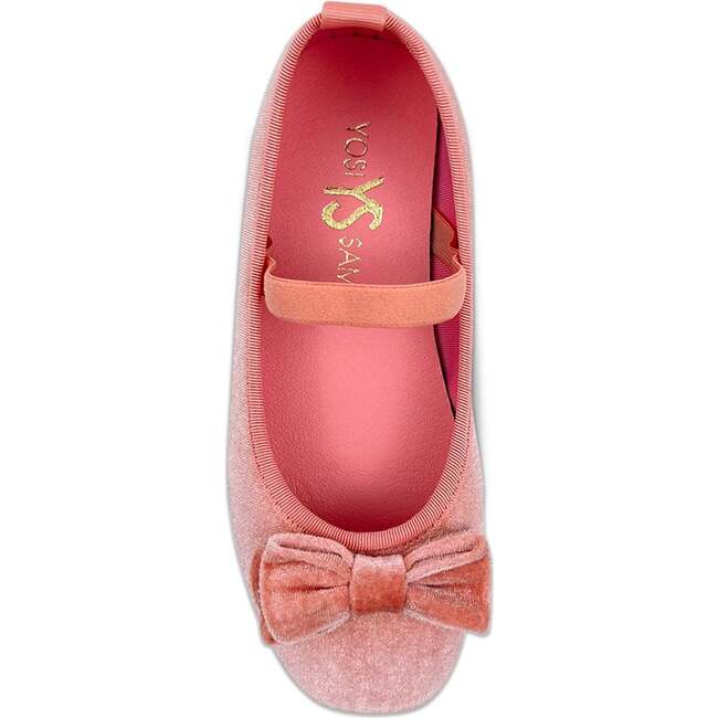 Miss Emory Darling Bow Velvet Flat, Pink - Flats - 2