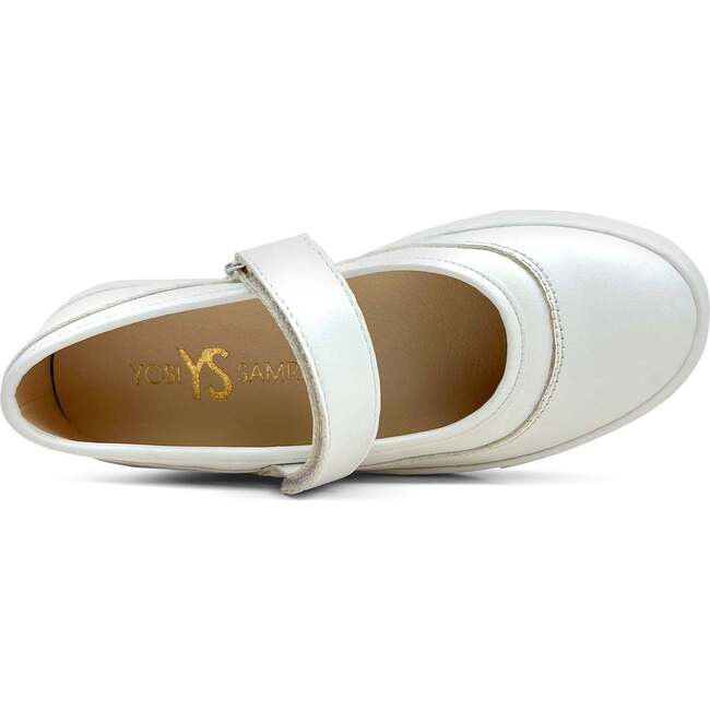 Miss Adeline Velcro Slip-On Mary Jane, White - Mary Janes - 3