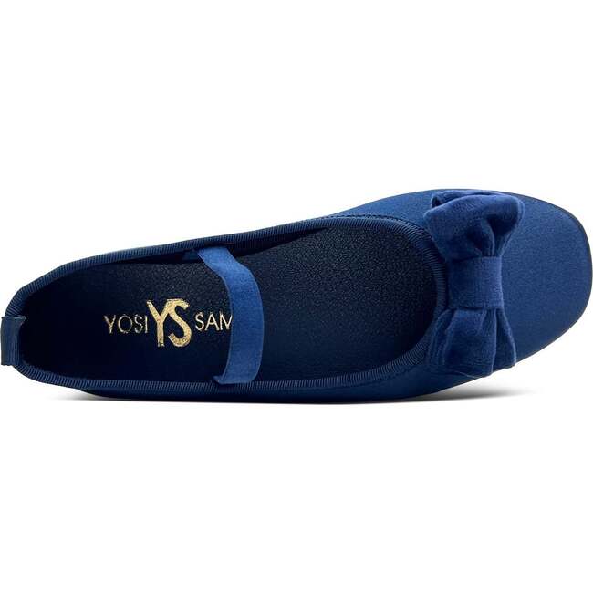 Miss Emory Darling Bow Satin Flat, Navy - Flats - 3