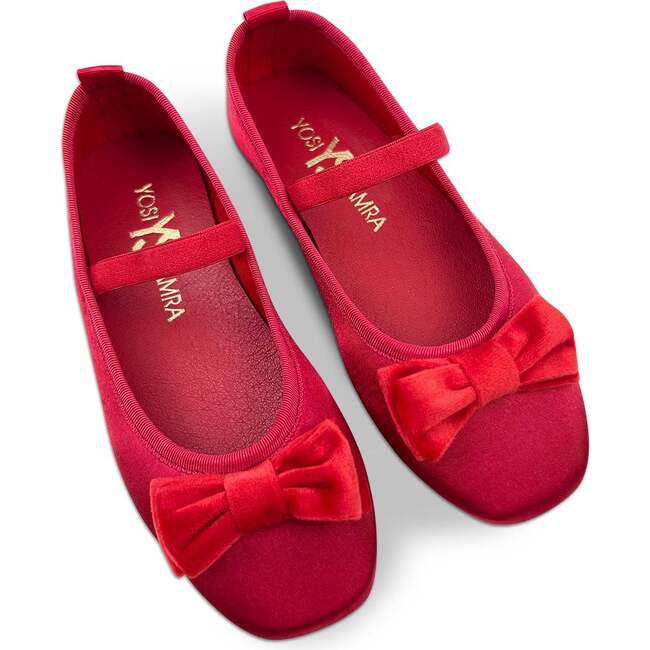 Miss Emory Darling Bow Satin Flat, Red - Flats - 4