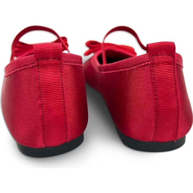 Miss Emory Darling Bow Satin Flat, Red - Flats - 5