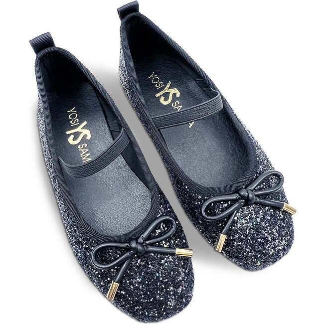 Miss Emma Flat, Black Glitter - Flats - 5