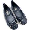 Miss Emma Flat, Black Glitter - Flats - 5