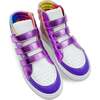 Miss Hannah Sequin Double-Velcro High-Top Sneaker, Purple And Blue - Sneakers - 5