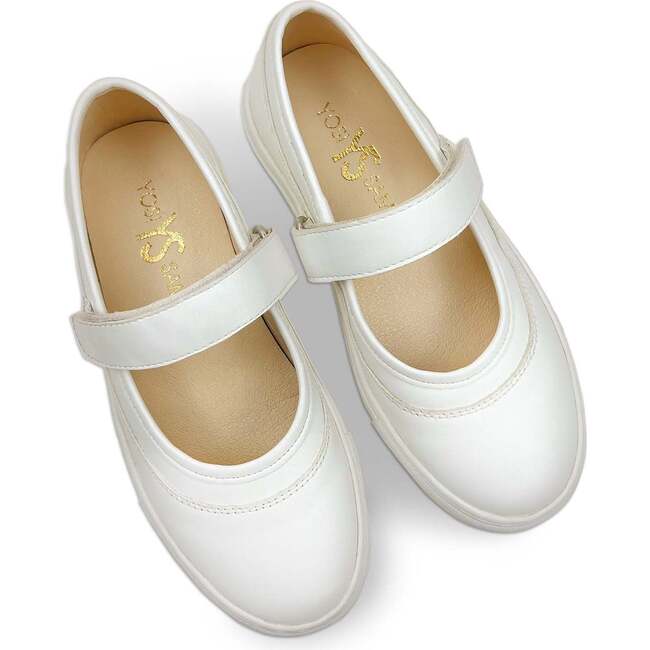 Miss Adeline Velcro Slip-On Mary Jane, White - Mary Janes - 5