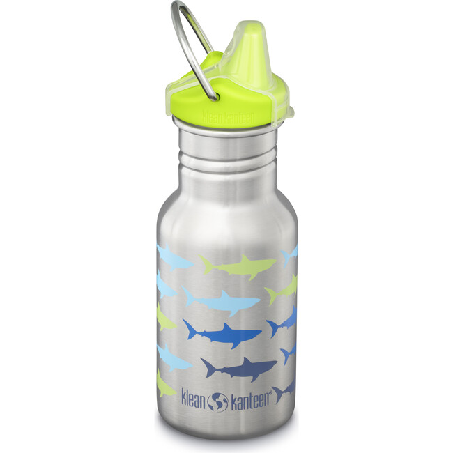 Kid Classic Narrow 12 oz Bottle With Kid Sippy Cap, Sharks