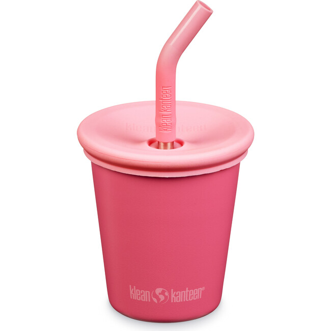 Kid 10 oz Cup With Kid Straw Lid, Rouge Red