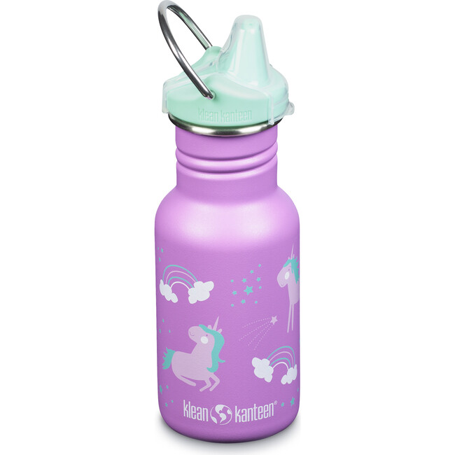Kid Classic Narrow 12 oz Bottle With Kid Sippy Cap, Unicorns