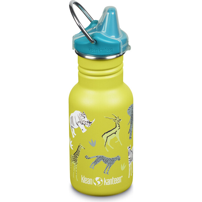 Kid Classic Narrow 12 oz Bottle With Kid Sippy Cap, Safari