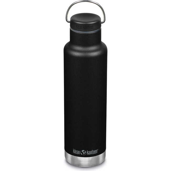 Insulated Classic 20 oz Bottle With Loop Cap, Black