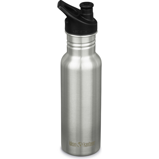 Classic Narrow 18 oz Bottle With Sport Cap, Brushed Stainless