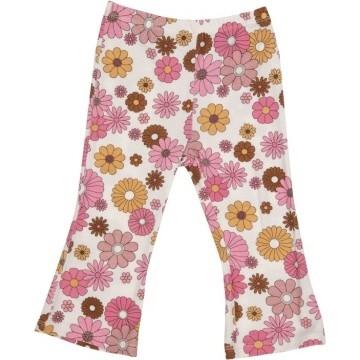 Retro Floral Legging, Pink - Angel Dear Pants | Maisonette