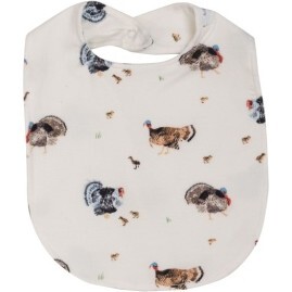 Turkey Feeding Bib, Cream - Bibs - 1