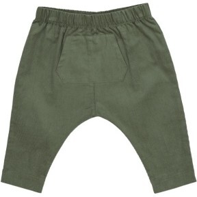 Oil Green Drop Crotch Jogger, Green