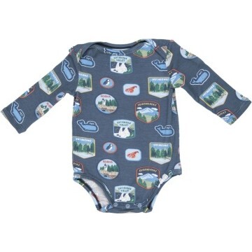 National Parks Patches New England Bodysuit, Blue
